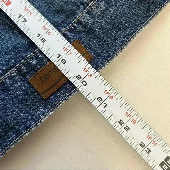 Denver Hayes Jean Jacket Classic  Denim Trucker Cropped Dark Blue XS - Picture 12 of 15
